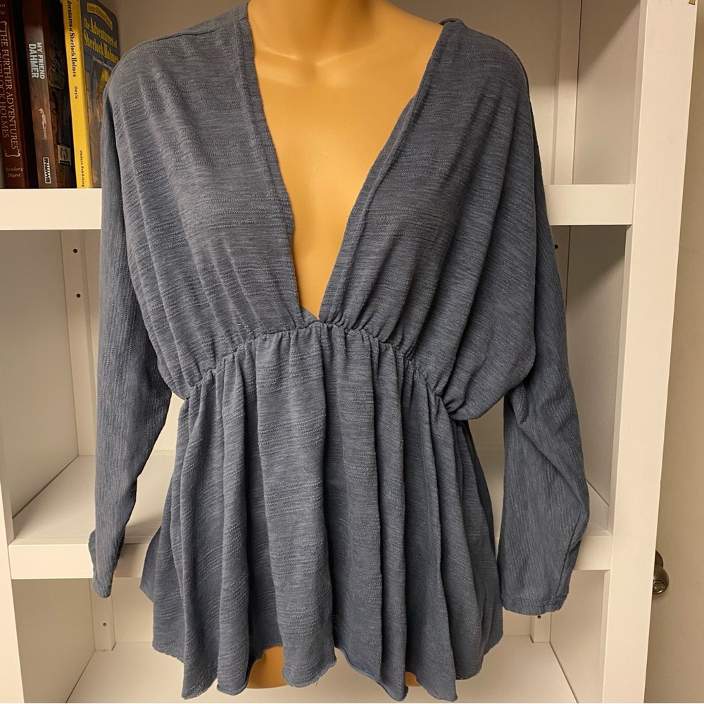 Anama Sweater Babydoll Plunging Neckline Pullover women’s Medium